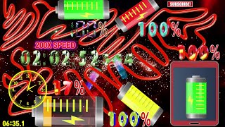 [Speed 200x] 24 Hours 🔋Battery Charging⚡️ timer countdown alarm🔔