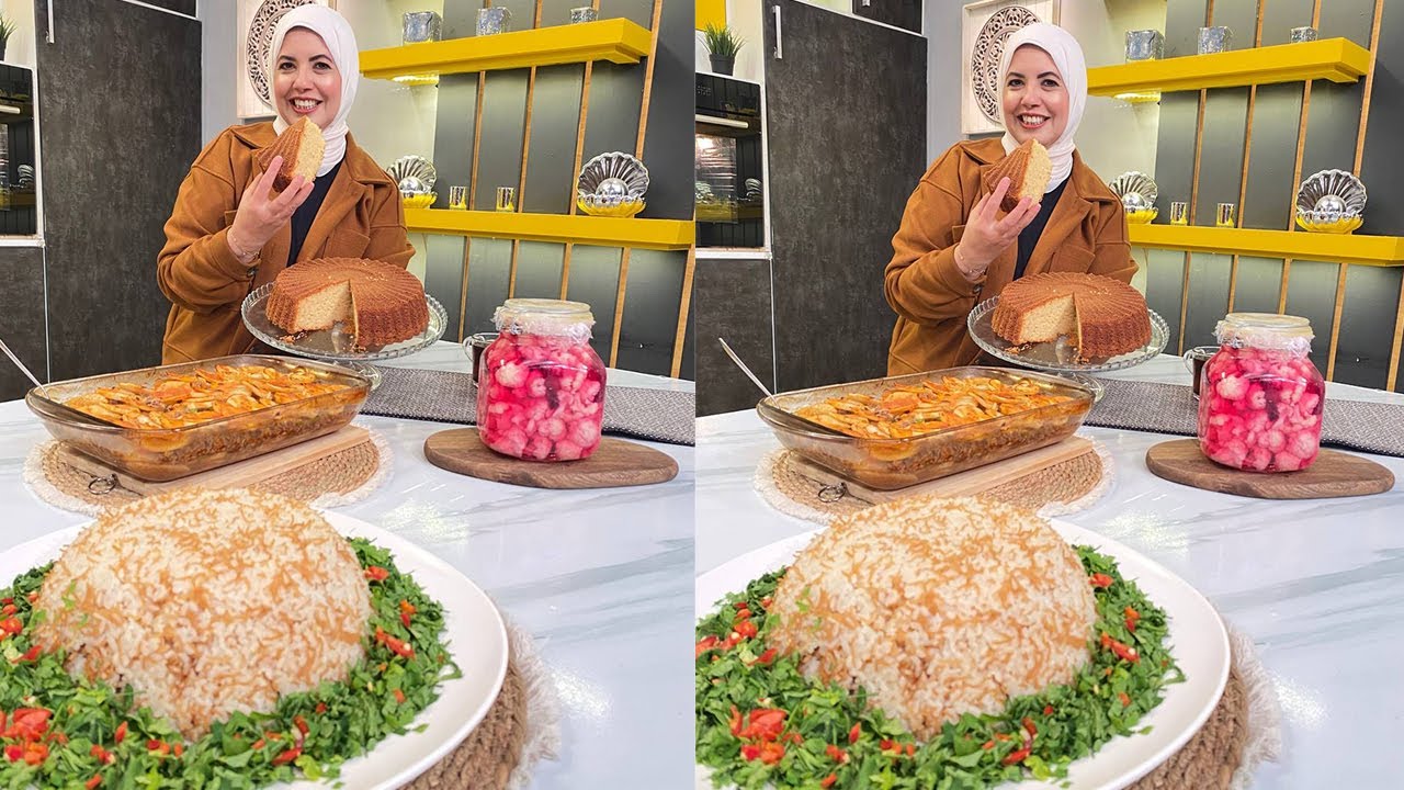 العزومة مع الشيف فاطمة أبو حاتي | صينية بطاطس باللحمة - مخلل القرنبيط - كيكة الذرة