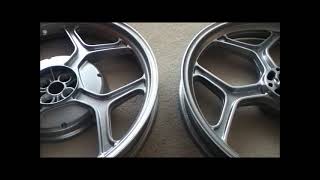 BMW K75 Powder Coating Wheels - Short Version