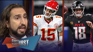 FIRST THINGS FIRST | Nick Wright react to Mahomes:I haven't played very well | Chiefs beat Falcons