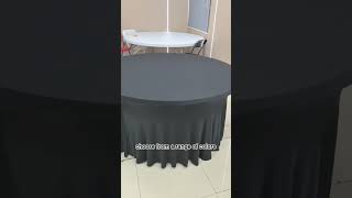 Why Choose Our Black Round Table Spandex Coveradd Mystery And Atmosphere To The Banquet