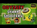 BTD6 ODYSSEY HARD MODE | NO MONKEY KNOWLEDGE | SHARP SHOOTERS | HEDGE