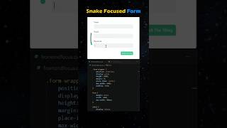 Snake Cursor UI 🐍 Form Focus Animation with JavaScript #Shorts