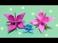 【折り紙】花の簡単で可愛い折り方【音声解説で分かりやすい！】1枚で作れる子供向けの折り紙