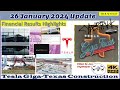 Cybertrucks moving w superchargers  boring machine setup 26 jan 2024 giga texas update 1135am