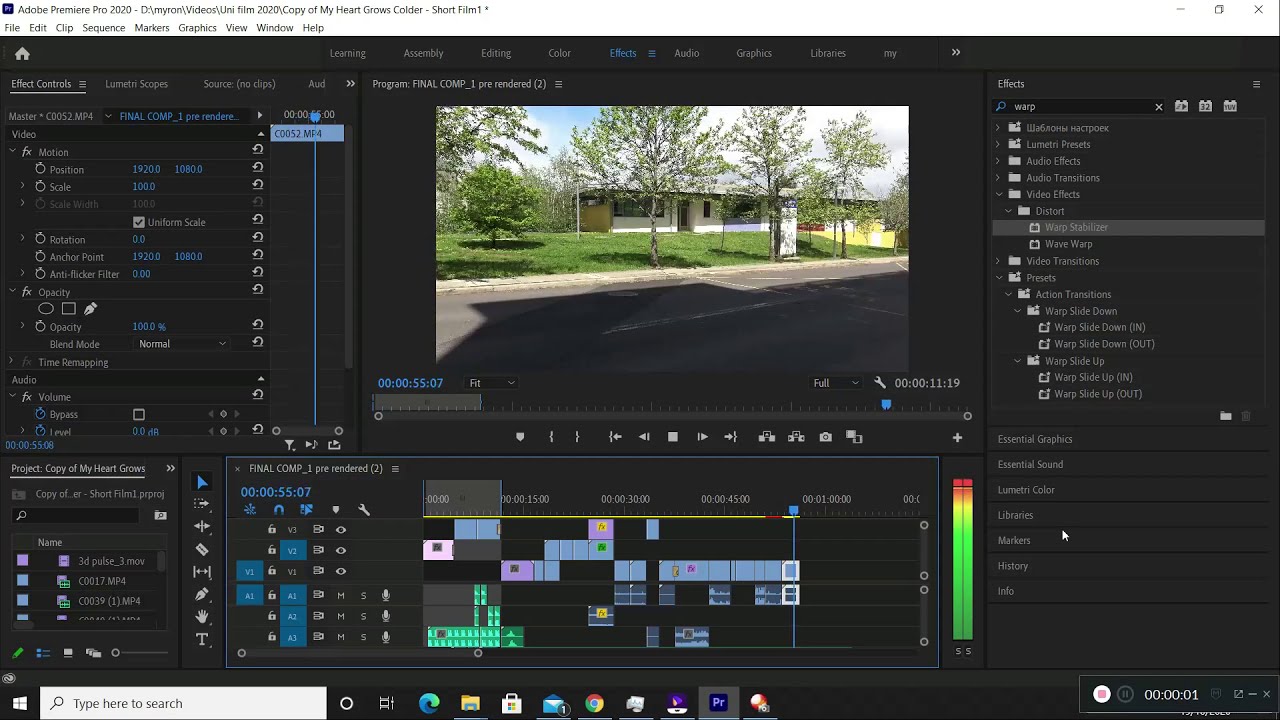 Warp stabilization Effect Demo (Premiere Pro) YouTube