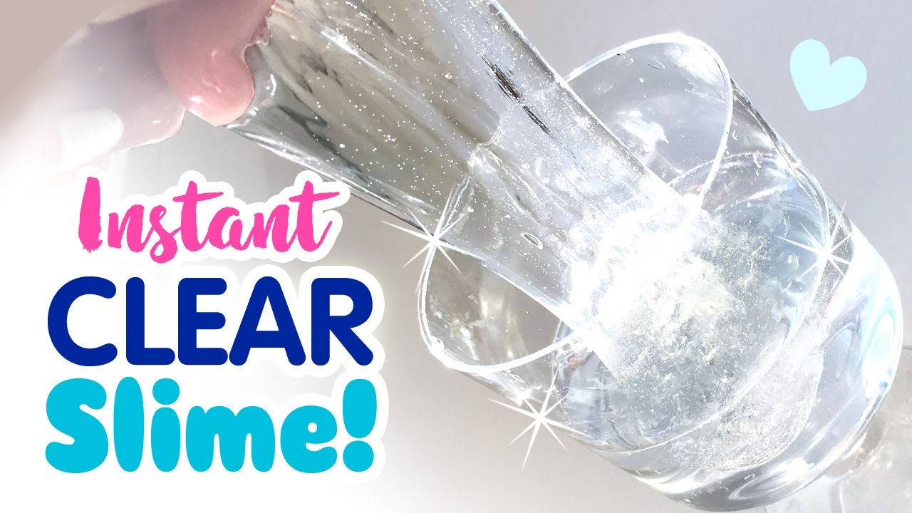 Diy Instant Clear Slime No Waiting For Bubbles No Borax No Detergent