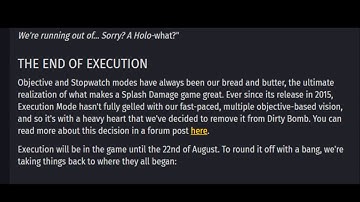 How 95% Of Dirty Bomb Reacted To The Remove Of Execution