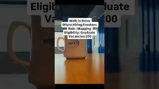 Wipro mega walk-in drive for freshers mapping role #freshers #wipro #wiprohiring #dailyshorts #1k