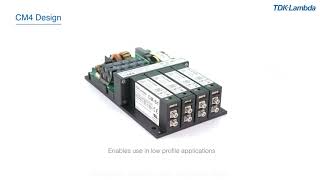 What are the key features of the CM4 ac-dc power supplies?