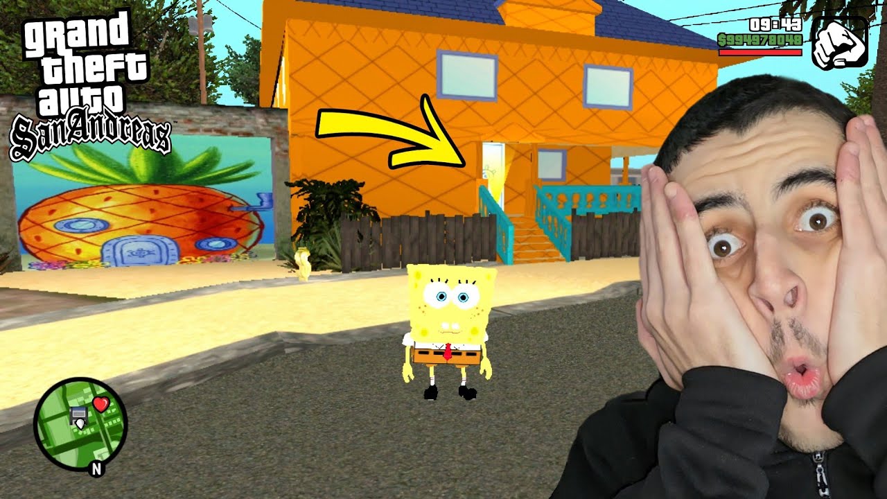 لن تصدق بأني سافرت إلى مدينة سبونج بوب في لعبة قراند سان أندرياس | سر نادر 0.1% من يعرفه 😱🔥!!
