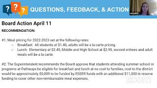 Board Work Session 4/11/22