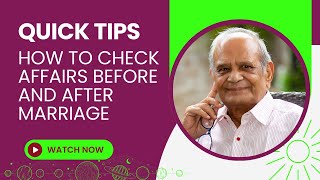 How to check affairs before and after marriage