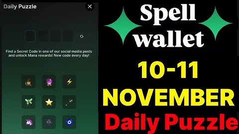 Spell wallet puzzle today 10 & 11 November | spell wallet daily puzzle | #spellwallet #combo |
