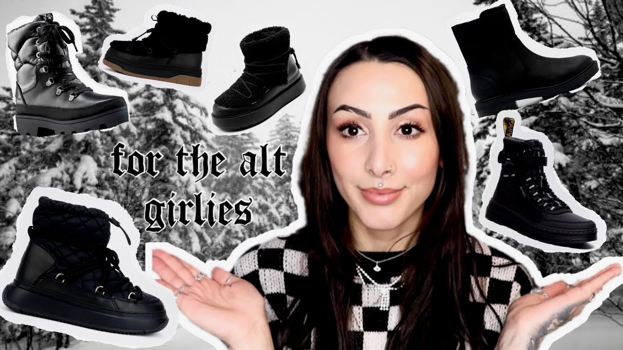 winter snow boots that aren't ugly!! alternative girl friendly 🖤