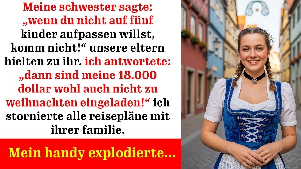 Zwei Monate vor Weihnachten klingelte in meiner Küche das Telefon. Meine Schwester rief an: „Wir fahren nach Aspen, Luxus-Chalet, Weihnachtsmann – du zahlst doch?“ Ich sagte Ja, wegen meiner...