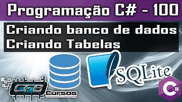 SQLite, criando banco de dados e tabelas - Curso Programação Completo C# Visual Studio - Aula 100