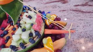 Pirate ship made from fruit