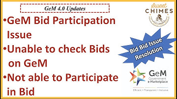 GeM Bid Participation Issue | Unable to check Bids on GeM| Not able to Participate in Bid | GeM Help