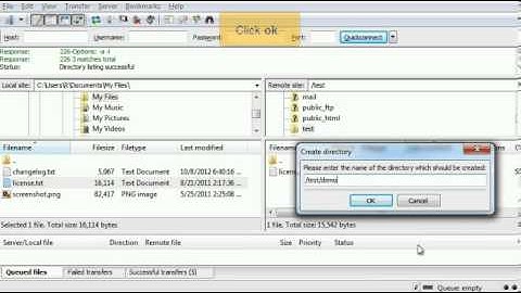 Managing files in FileZilla
