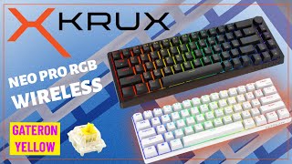 Krux Neo Pro RGB Wireless Gateron Yellow - Bezprzewodowa klawiatura mechaniczna 60% w dobrej cenie! screenshot 1