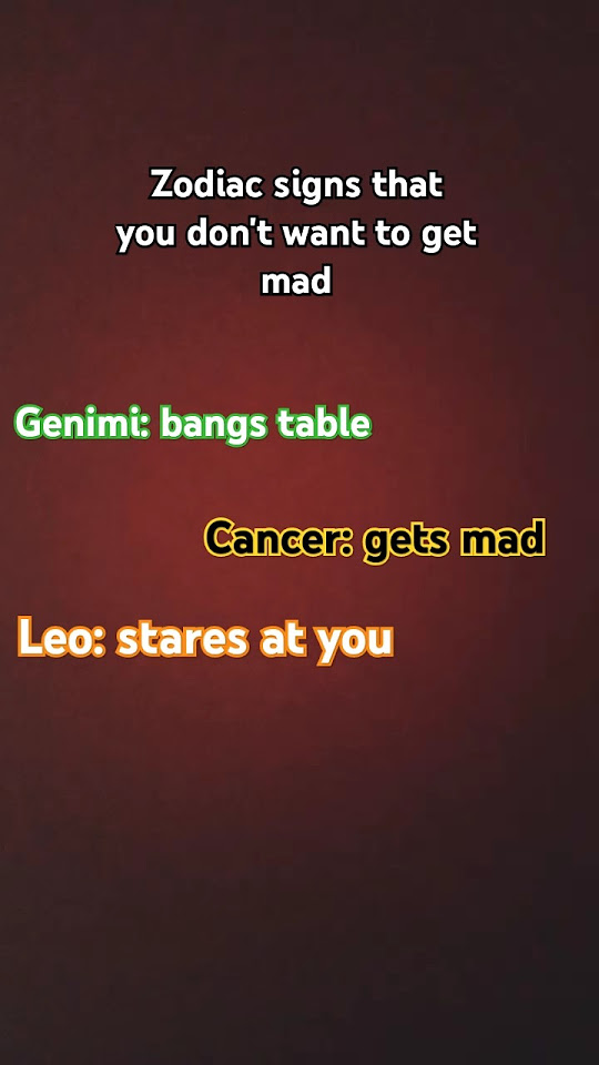 don't try to make these zodiac signs mad or eles YouTube