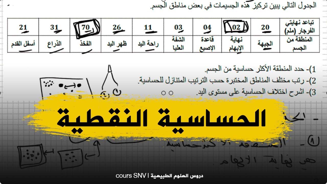 تمرين على الحساسية الجلدية لتحضير البيام في العلوم الطبيعية