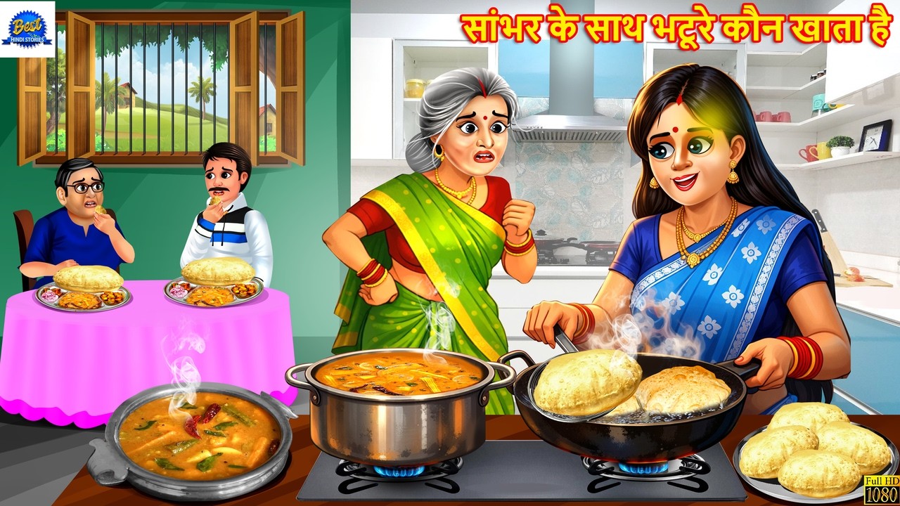 सांभर के साथ भटूरे कौन खाता है | Hindi Kahani | Moral Stories | Saas Bahu | Kahaniya | Bedtime Story