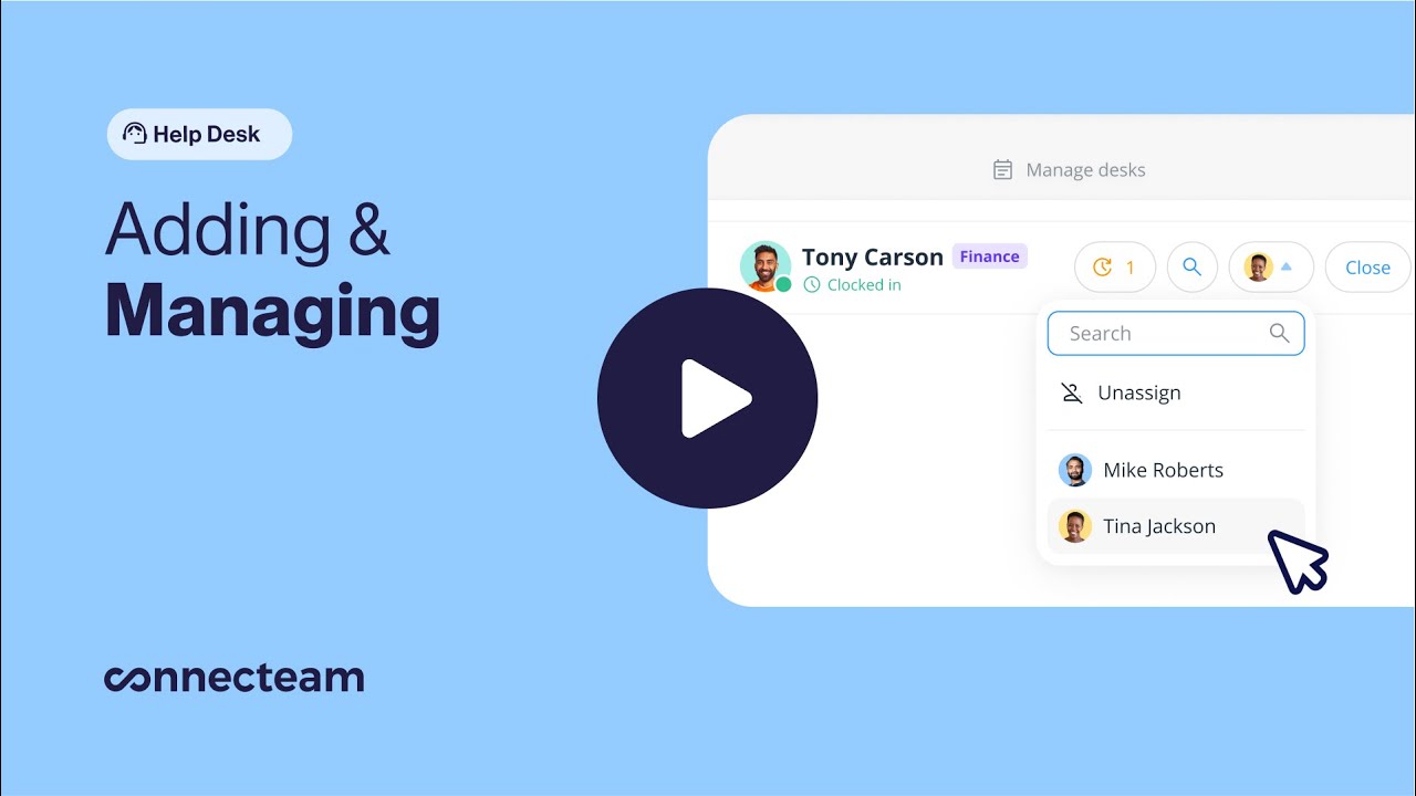 Connecteam | Help Desk | Adding & Managing Desks - YouTube