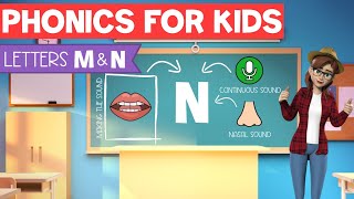 M And N Phonics  Phonics Lesson For Kids  The Monster Crew