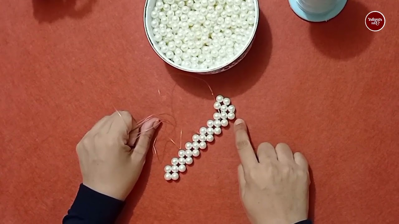 طريقة تقفيل السطر الأول وبداية سطر جديد#شنط خرز#هاند ميد#