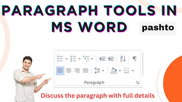 How to Use the Paragraph Bar in MS Word  in Pashto Language