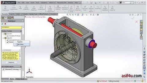 Solidworks Advanced Assemblies Bangla 36 Solve Mate error using mate expert