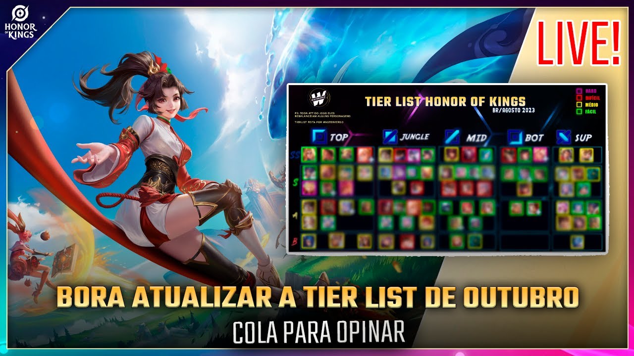 TIER LIST DE OUTUBRO/2022 DO HONOR OF KINGS BETA TESTE! 