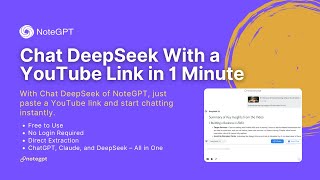 Chat DeepSeek With a YouTube Link in 1 Minute