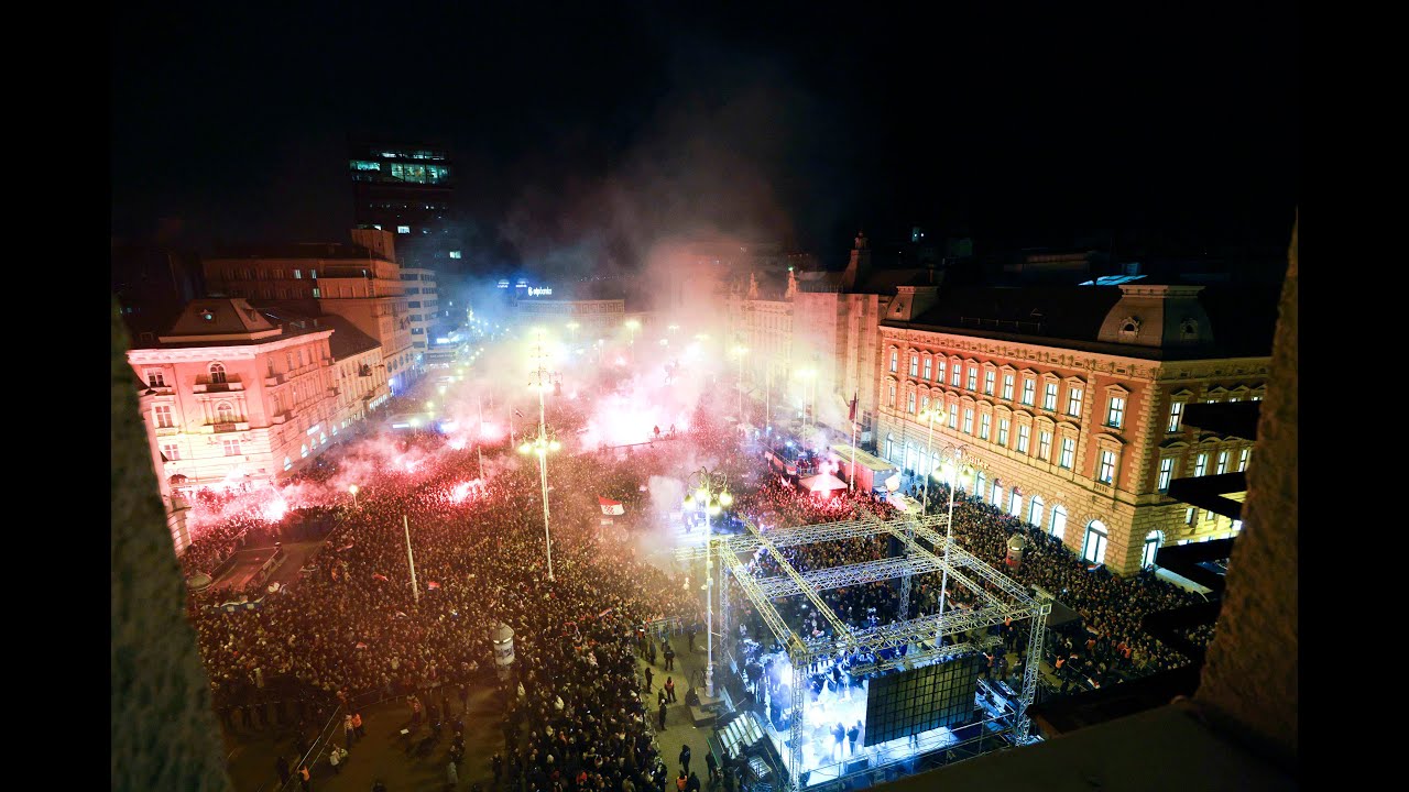 Doček brončanih rukometaša na Trgu bana Jelačića