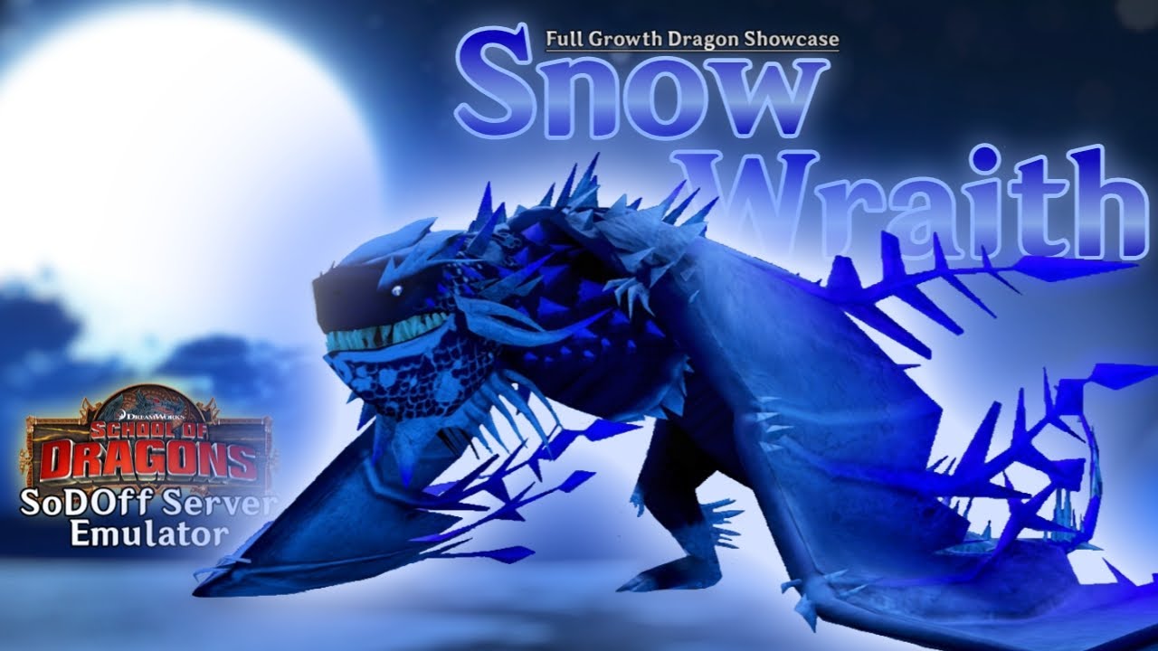 The Snow Wraith — Full Growth Dragon Showcase | School of Dragons (SoDOff Server Emulator)