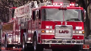 LAFD NEW Truck 9 Responding (Air Horn)
