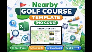100% practical WordPress application without coding—a nearby golf course template _ Parti 01