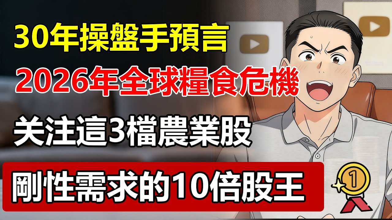 30年操盤手預言：2026年「全球糧食」危機！這3檔「農業」股，才是「剛性需求」的10倍股王！#股市 #投資 #財經 #糧食危機 #農業股 #股票 #操盤手 #財富自由