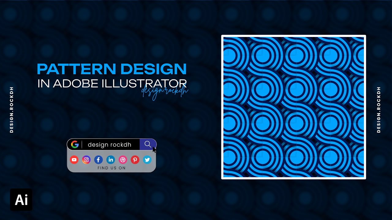 Pattern design in adobe illustrator | design.rockdh - YouTube