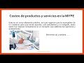 Vídeo de bienvenida  Costeo de productos y servicios en la MYPE