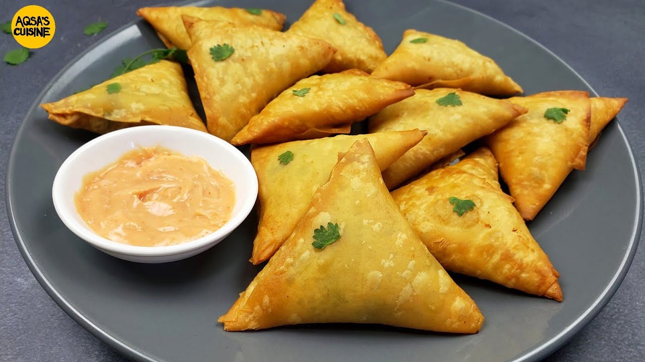 Chicken Cheese Mini Samosa NEW Recipe by Aqsa's Cuisine, Chicken Cheese Samosa, Aloo Samosa, Cheese
