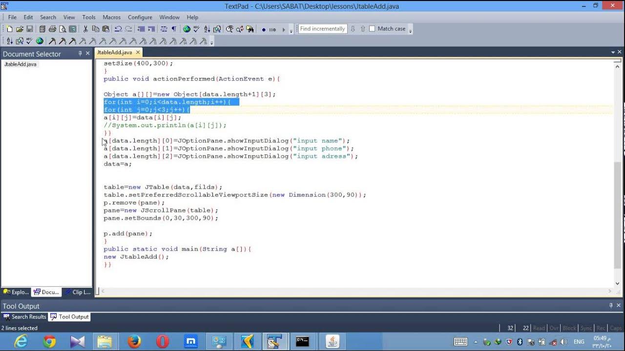 add row in JTable in java swing by kurdish - YouTube