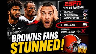 ESPN's 2026 NFL QB Rankings Are OUT! Shedeur Sanders, Deshaun Watson & Browns Fans STUNNED 😱