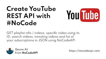 Create YouTube REST API with #NoCode