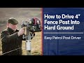 Driving 4 100mm fence post into hard ground  easy petrol post driver