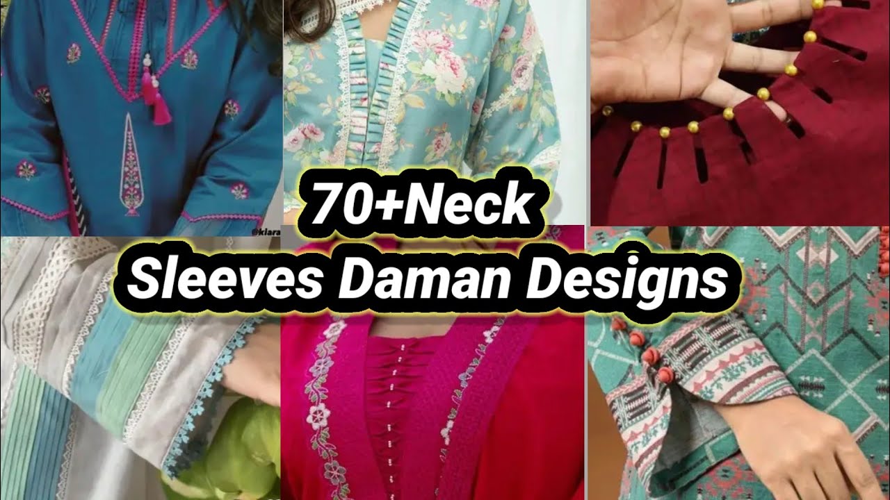 latest neck sleeves Designs 2024/Damian Design/Beautiful neck sleeves ...