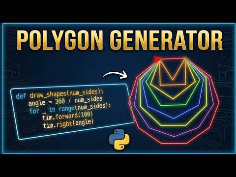 ✅ Draw Amazing Polygon Art Using Python Turtle Graphics
