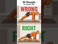 STOP Doing Sit Throughs Like This! 😳 Fix These Core Workout Mistakes NOW #homeworkout #fitness #gym